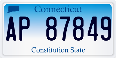 CT license plate AP87849