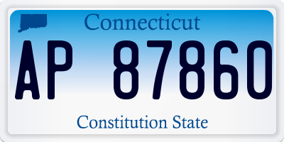 CT license plate AP87860