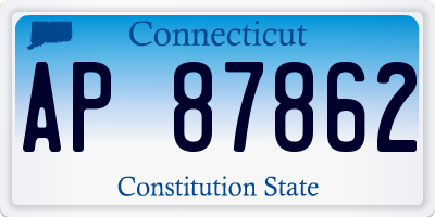 CT license plate AP87862