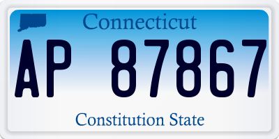 CT license plate AP87867