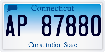 CT license plate AP87880