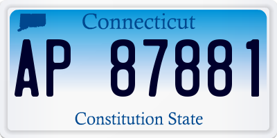 CT license plate AP87881