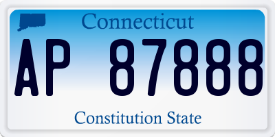 CT license plate AP87888