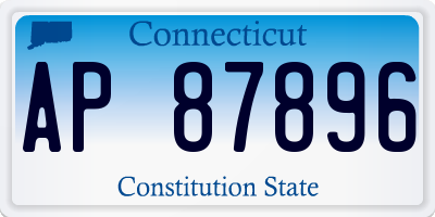 CT license plate AP87896