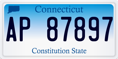 CT license plate AP87897