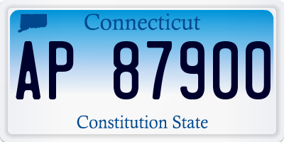 CT license plate AP87900