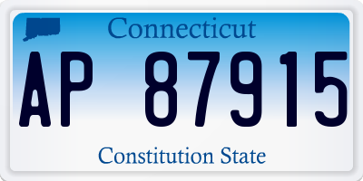 CT license plate AP87915