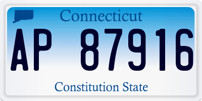 CT license plate AP87916