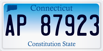 CT license plate AP87923