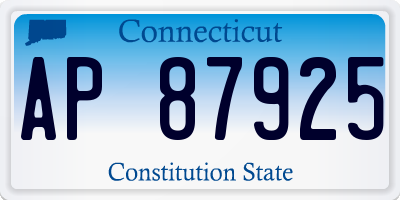 CT license plate AP87925