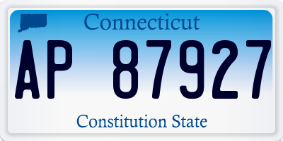 CT license plate AP87927