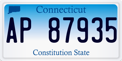 CT license plate AP87935