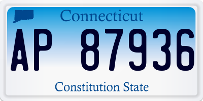 CT license plate AP87936