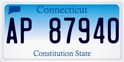 CT license plate AP87940