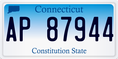 CT license plate AP87944