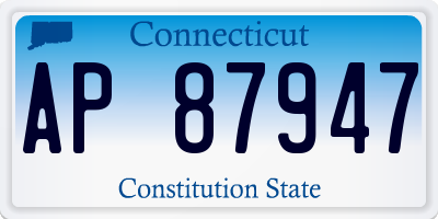 CT license plate AP87947