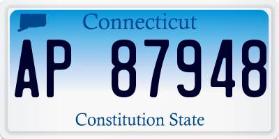 CT license plate AP87948