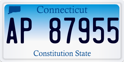 CT license plate AP87955