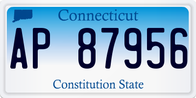 CT license plate AP87956