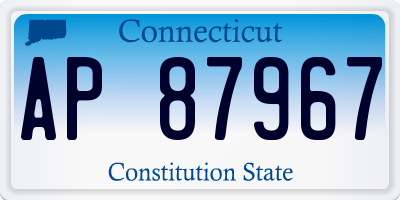 CT license plate AP87967