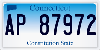 CT license plate AP87972