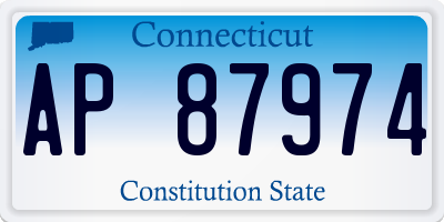CT license plate AP87974