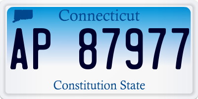 CT license plate AP87977