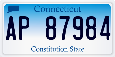 CT license plate AP87984