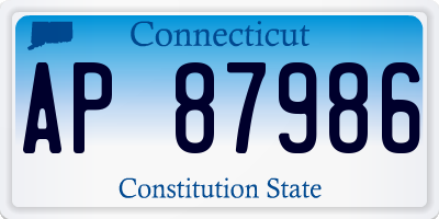 CT license plate AP87986