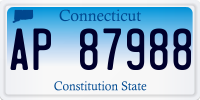 CT license plate AP87988