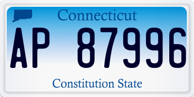 CT license plate AP87996