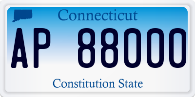 CT license plate AP88000