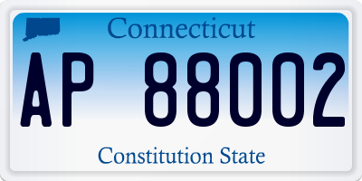 CT license plate AP88002