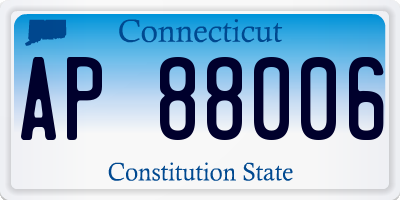 CT license plate AP88006