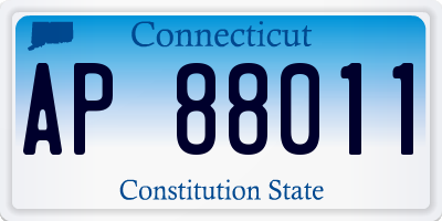 CT license plate AP88011