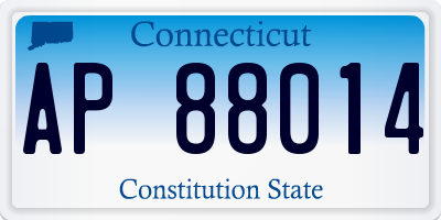 CT license plate AP88014