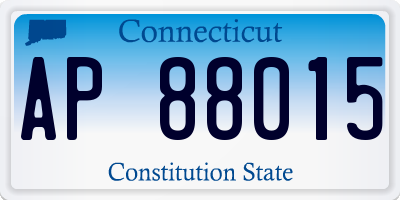 CT license plate AP88015