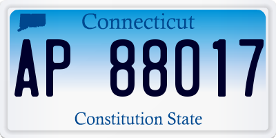 CT license plate AP88017