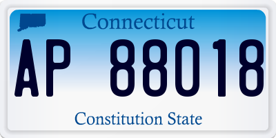 CT license plate AP88018