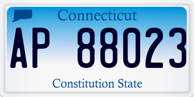 CT license plate AP88023