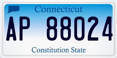 CT license plate AP88024