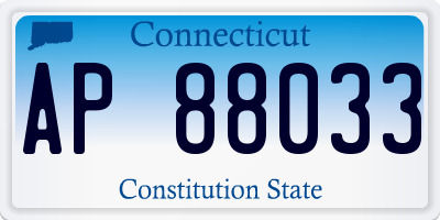 CT license plate AP88033