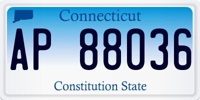 CT license plate AP88036