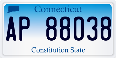 CT license plate AP88038