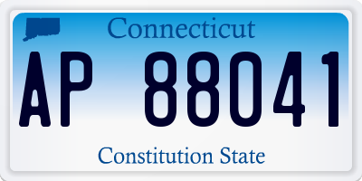 CT license plate AP88041