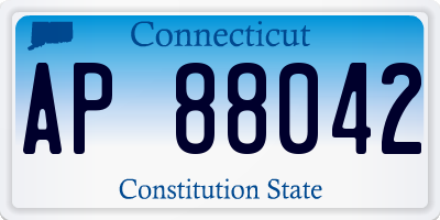 CT license plate AP88042