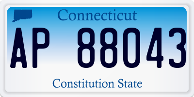 CT license plate AP88043
