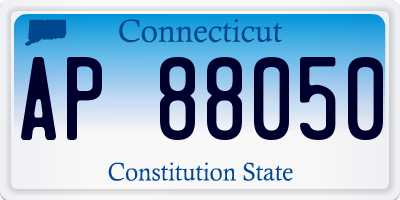 CT license plate AP88050