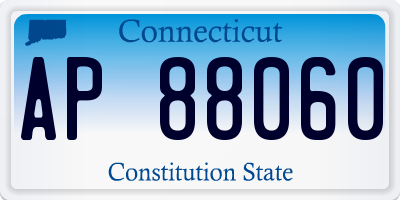 CT license plate AP88060