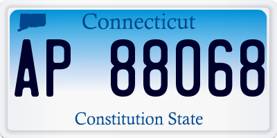 CT license plate AP88068